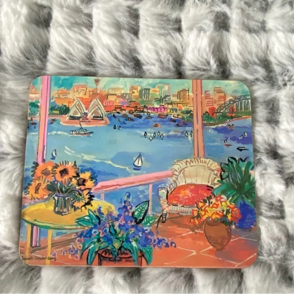 Eva Hannah Drink Coasters Set Sydney Impressions‎ Australia Souvenir Cork Backed - Picture 8 of 12